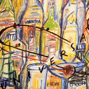 Javier Mariscal Vintage Cocktail Bar Advertising from 1985
