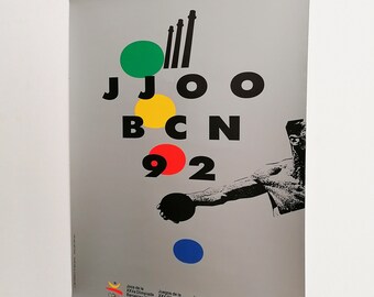 Barcelona 1992 Original Olympic Poster Designed by Guillermo Pérez
