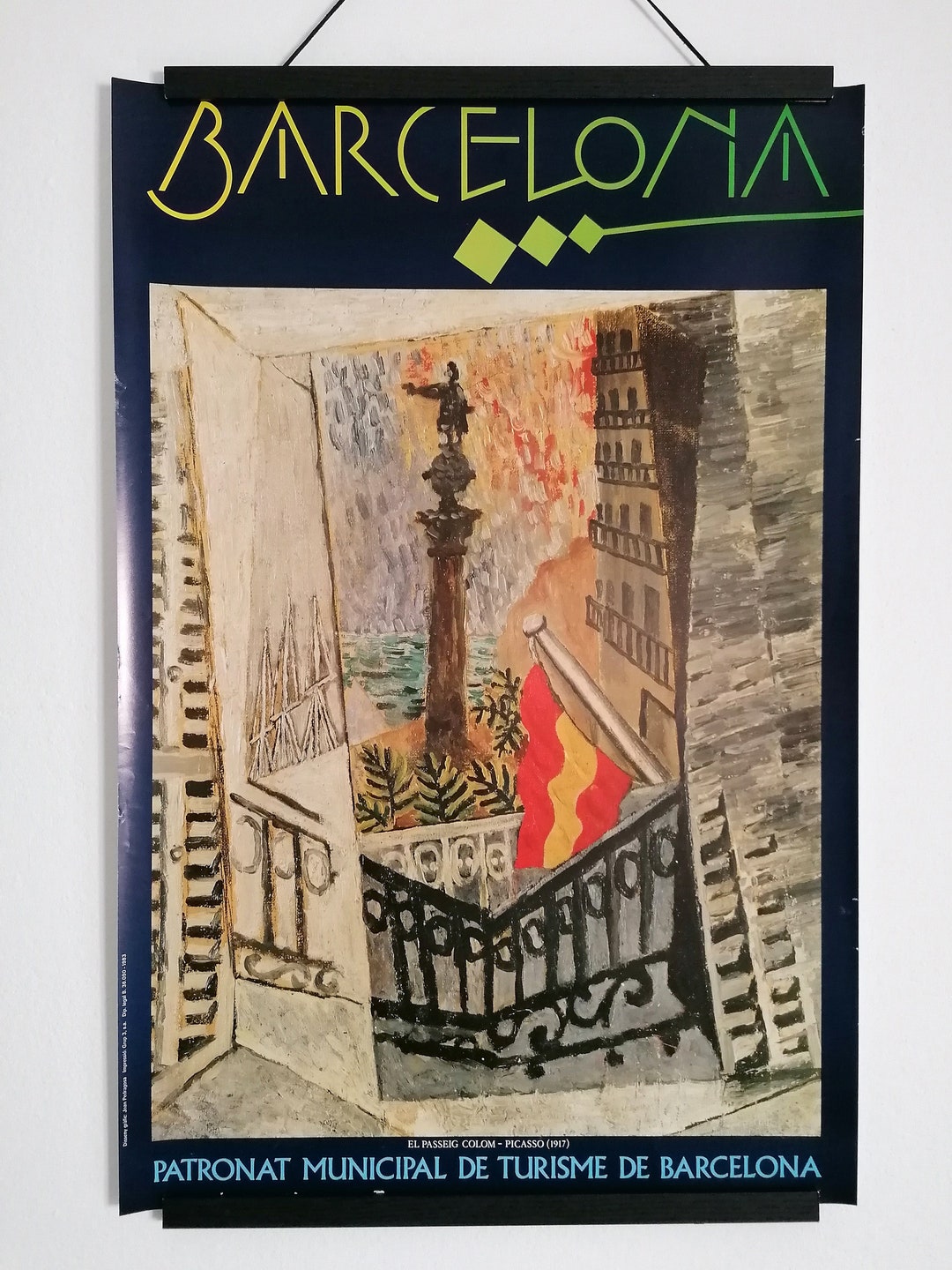 希少　Boquitas pintadas Manuel Puig スペイン語 1983 Cubist Style Art Poster 