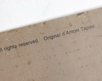 FCバルセロナ 100周年 ポスター アントニタピエス 証明書付 FCバルセロナ 100周年 ポスター アントニタピエス 証明書付き