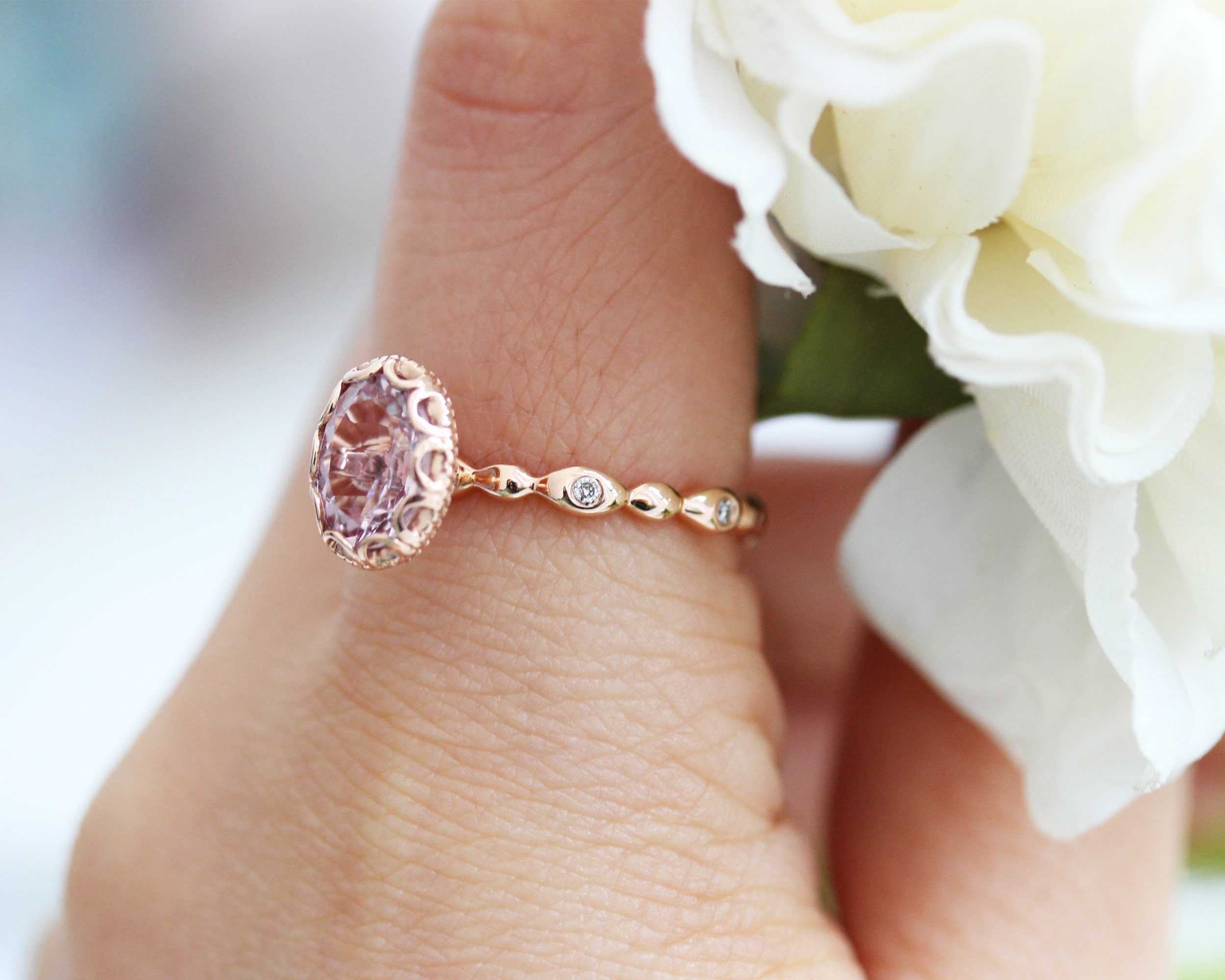 Vintage ajuste anillo de compromiso VS 6 8mm corte Etsy Vintage ajuste anillo de compromiso VS 6 8mm corte Etsy