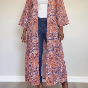 Easy Kimono Cardigan Sewing Pattern PDF, Oversized Open Front Summer Duster Coverup, Long Kimono Jacket Digital Download XS-2X