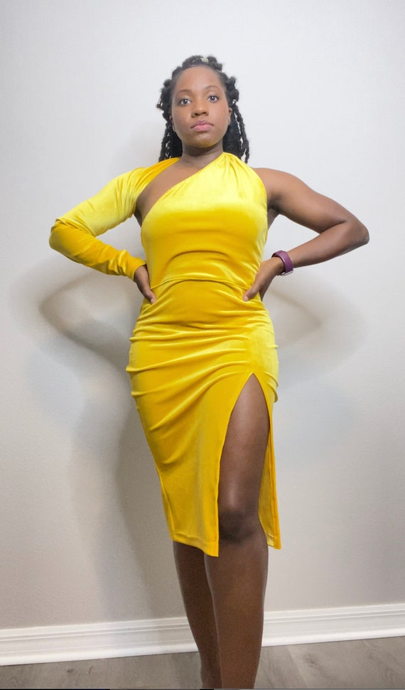 one sleeve asymmetrical dress Leona Sewing Pattern PDF, Sexy Cocktail Bodycon Dress, Stretch Velvet Evening Gown Digital Download Easy Dress Black Homecoming Dress Short Complete the Storybook Look:Storybook Set (Dress + Story Rose Party Hat) Luxury Satin Fabric