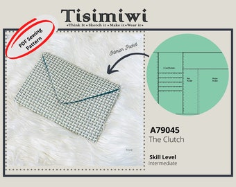 Clutch Pdf Sewing Pattern | Print at home clutch sewing pattern | easy clutch pdf.