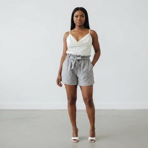 Cowl Neck Cami Top Sewing Pattern PDF, Satin Silk Camisole, 90s Style Bias Cut Summer Top Digital Download Size XS-XL