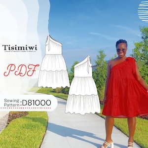 Smock Dress | PDF Sewing Pattern | women's Dress | Pregnancy Dress | Summer Dress | Beach dress |easy PDF sewing