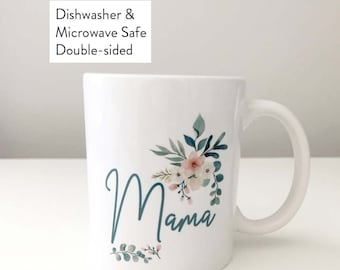 Floral 'Mama' Coffee Mug | Mother's Day Gift, Ceramic 11oz