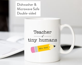 Personalized Teacher of Tiny Humans Coffee Mug | Ceramic Gift