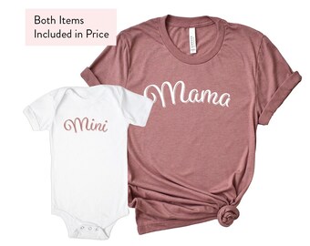 Mama and Mini Matching Shirt Set – Mom and Baby Unisex Athleisure