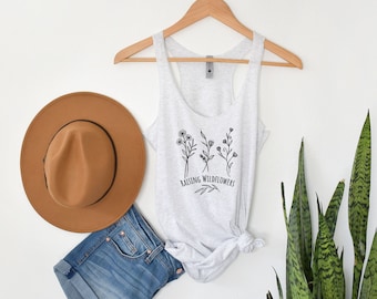 Raising Wildflowers Tank | Botanical Jersey Athleisure