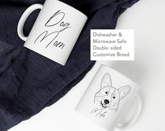 Personalized Dog Mom Mug | Custom Breed, Double Sided