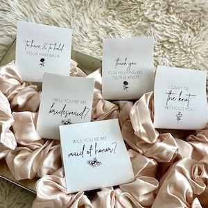 Multiple colors | Bridesmaid Scrunchies | Bridesmaid proposal | Bridesmaid Gifts | Bachelorette Gifts | To Have And To Hold Your Hair