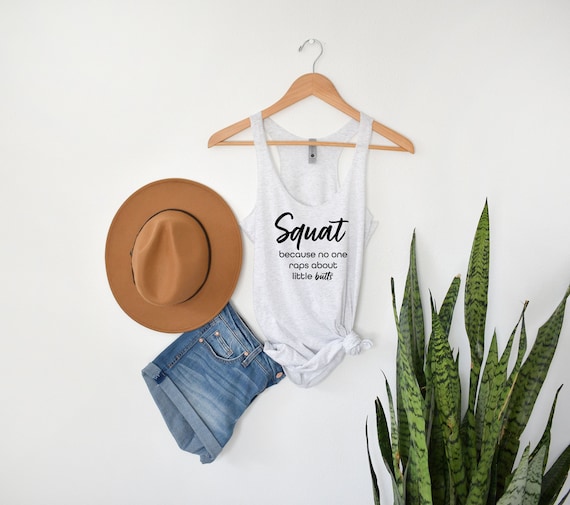Squat because no one raps about little butts | Lft Hvy Sht | HIIT Workout | High Intensity Interval Training | Women's Workout tank