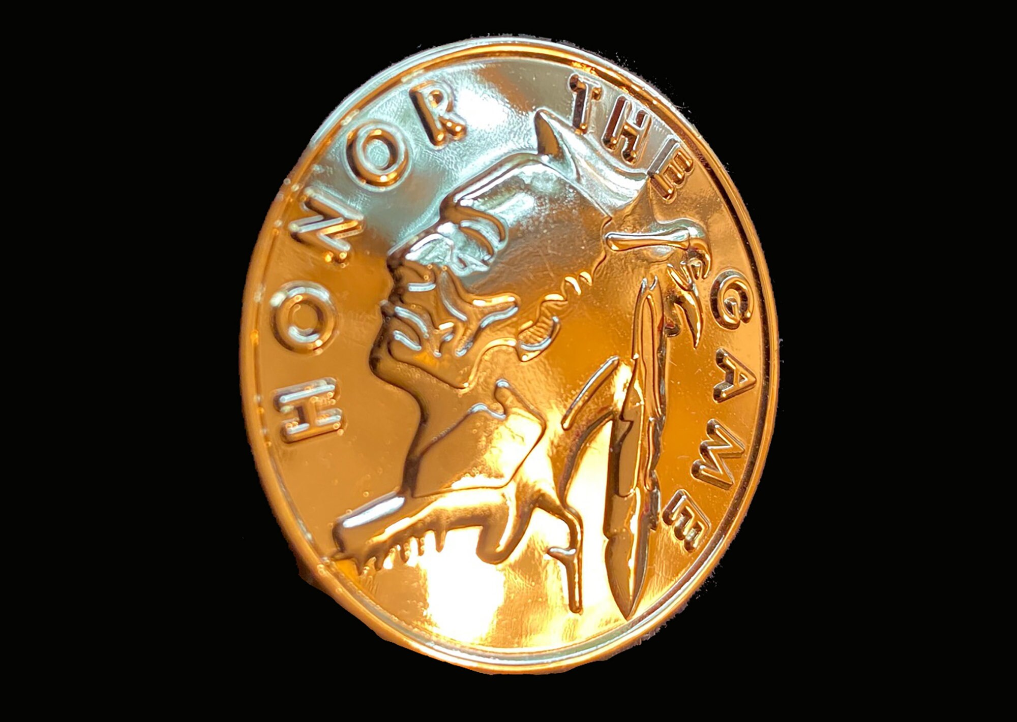 ラクロスのコイン、ネイティブアメリカンの役員がコインを投げて「ゲームに敬意を表す」ホリデーシーズンにぴったりのラクロスの贈り物 - Etsy 日本