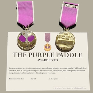 Pickleball gift present for injured  player - Pickleball Medal Ornament Award for men and women.