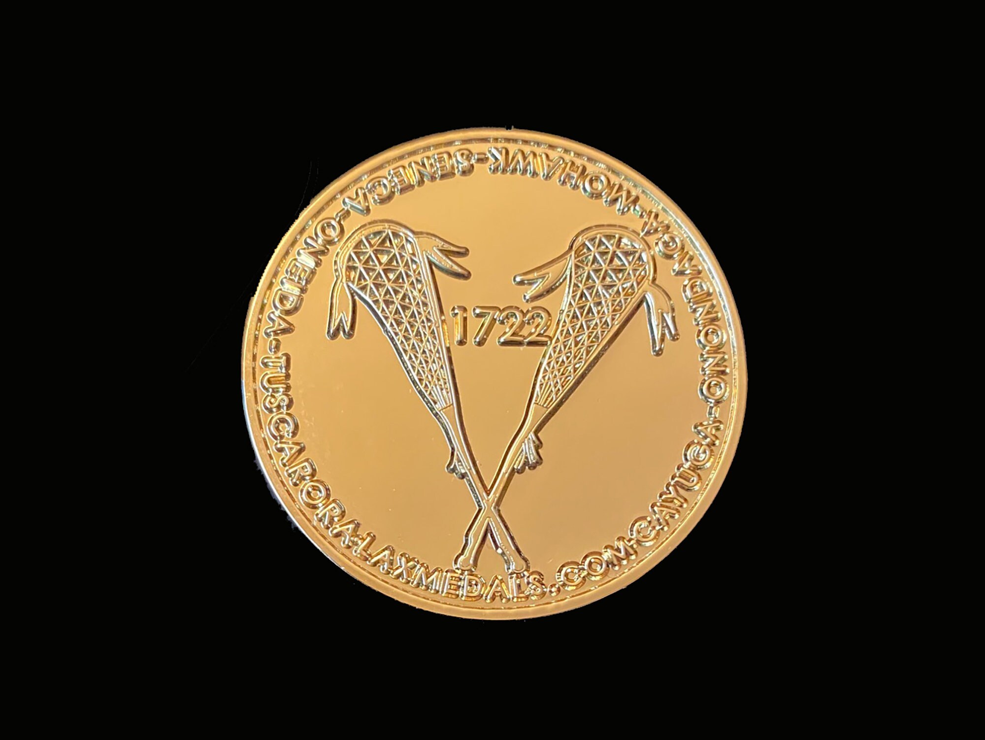 ラクロスのコイン、ネイティブアメリカンの役員がコインを投げて「ゲームに敬意を表す」ホリデーシーズンにぴったりのラクロスの贈り物 - Etsy 日本