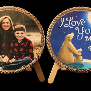 Custom Printed Challenge Coin - design your own custom challenge coin 2.25&quot; x 5mm Gold/Silver/Black. Photos-logos-text NO MINIMUMS