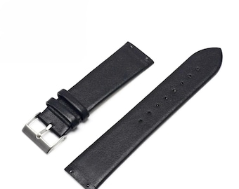 Skagen Watch Band/Strap Replacement: Black Leather, 22mm,w/set of 4 screws. Only For Models Listed Below.