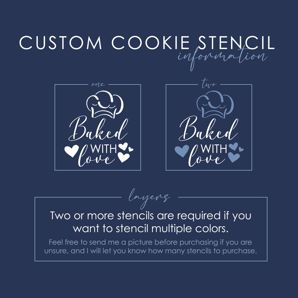 Custom Cookie Cutter and Stencil Option - Etsy