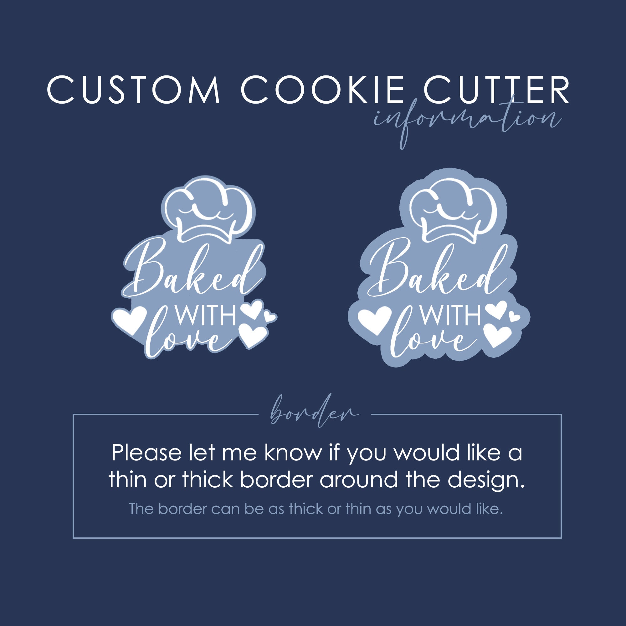 Custom Cookie Cutter and Stencil Option - Etsy