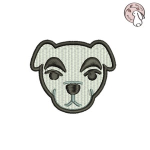 以下が含まれることがあります： 白い犬の刺繍パッチ。黒い目と黒い鼻をしています。犬は眉を上げて驚いた表情をしています。パッチは、服、バッグ、その他のアクセサリーに遊び心を加えるのに最適です。