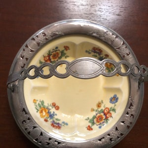 Vintage Sebring Pottery Faberware Metal Handled Bowl