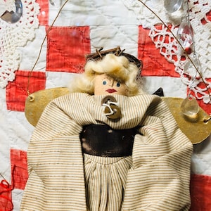 Angel Doll, Hanging Angel, Christmas Angel, Folk Art Angel, Christmas Decoration, Holiday Angel