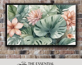 Boho Whoa TV Frame Art, Boho Art Watercolor Floral Digital Frame Art, Samsung Frame Art, TV Digital Frame Art, Boho Artful Wall Arts