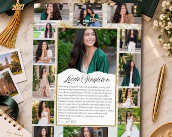 Everything Graduation Senior Yearbook Ad Template, Editable Canva Template Graduation Yearbook Photo Collage