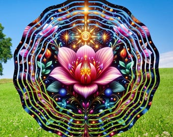 蓮の花の風車、花の風車 PNG、カラフルな花の風車のダウンロード、昇華用の花の風車 PNG