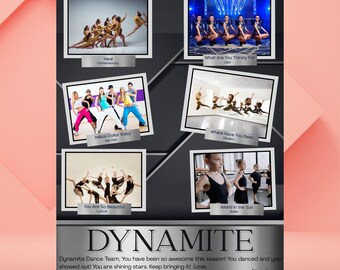 Dynamite Dance Program Ad , Digital Recital Ad, Recital Ad Template, Dance Recital Ad Download, Personalized Dance Show Recital Ad