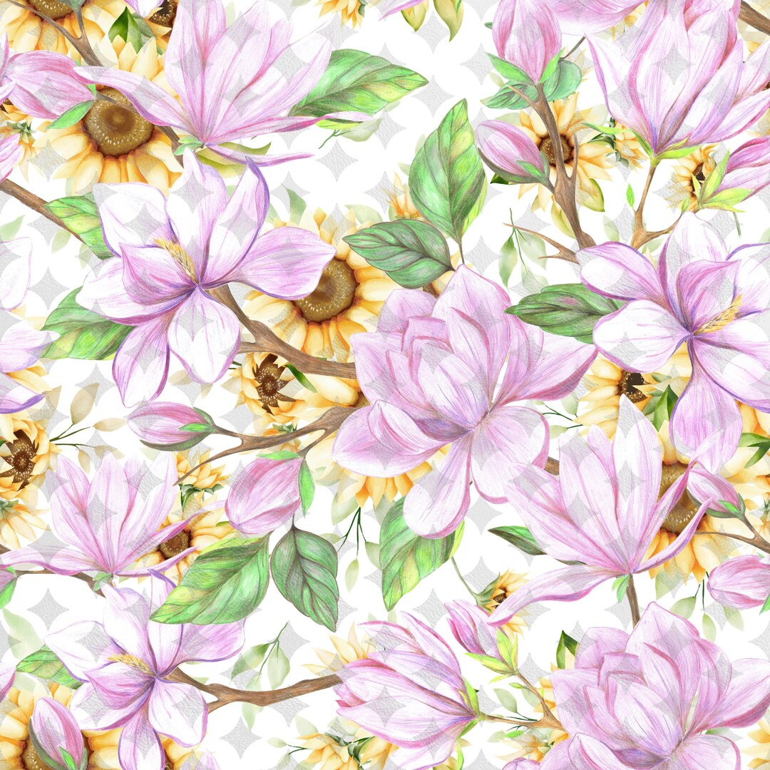 Paper Flowers Seamless Pattern, Spring Time Digital Art Pattern ...
