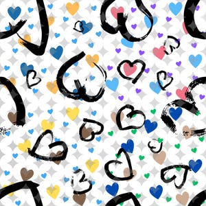 Hearts Are Wild Seamless Valentines Pattern, Valentines Digital Art Pattern, Valentines Day Seamless Pattern, Valentines Background Pattern
