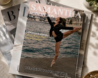 Cover Photo Show Ad , Digital Recital Ad, Recital Ad Template, Dance Recita Ad Download, Personalized Magazine Cover Recital Ad