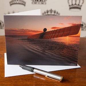 Biglietto d'auguri "Angelo del Nord, Angelo Caduto" - Gateshead, Inghilterra nord-orientale - Biglietto vuoto - Biglietto di auguri di compleanno - Regalo fotografico originale