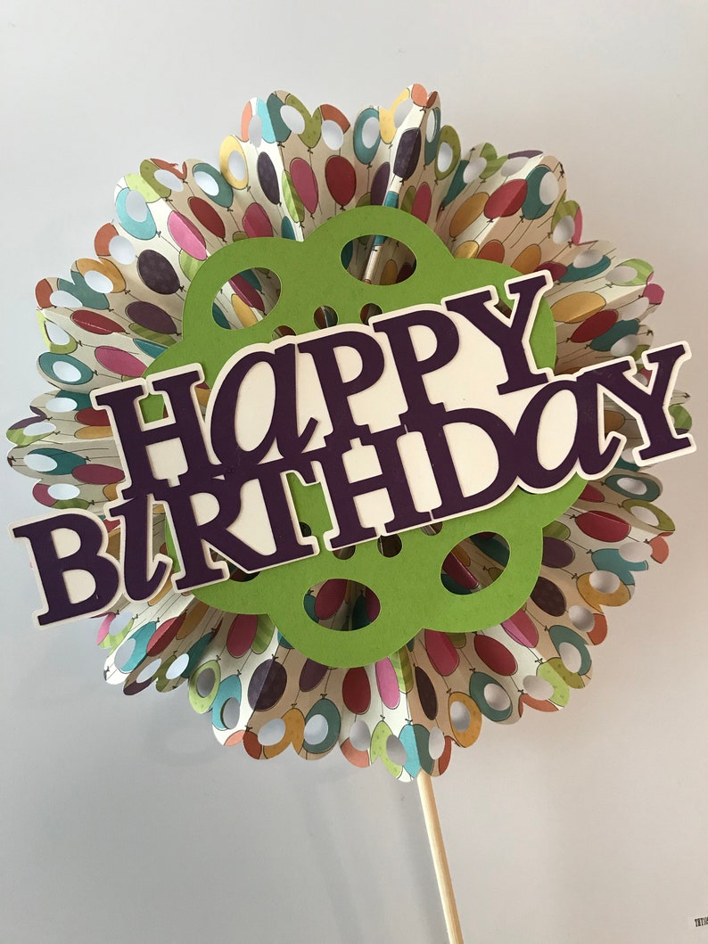 Jumbo Birthday Cake Topper, Handmade Paper Rosettes for Birthday