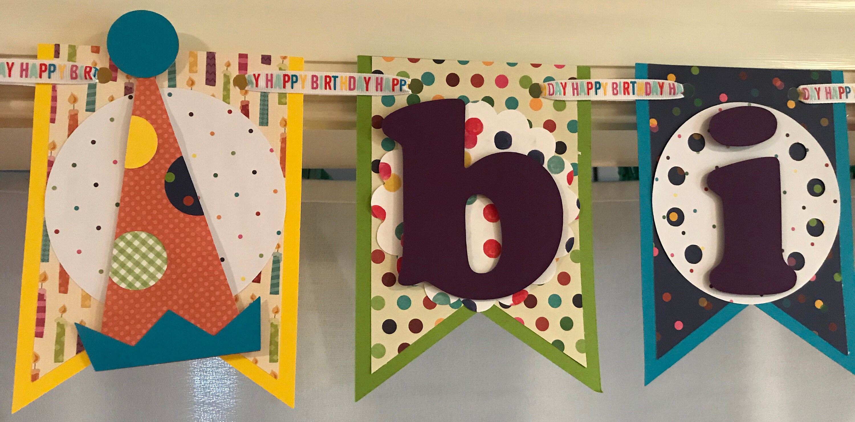 Happy Birthday Garland or Banner, Handmade Paper Garland for Birthday