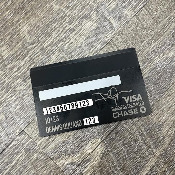 Custom Black Metal Credit or Debit Card Etsy