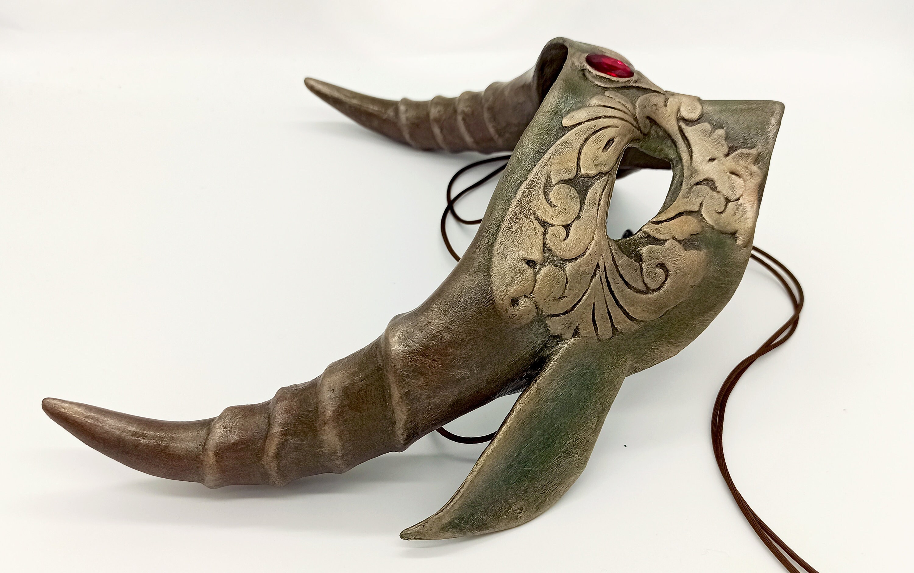 Masquerade mask women cosplay horned to masquerade costme. Ram Etsy