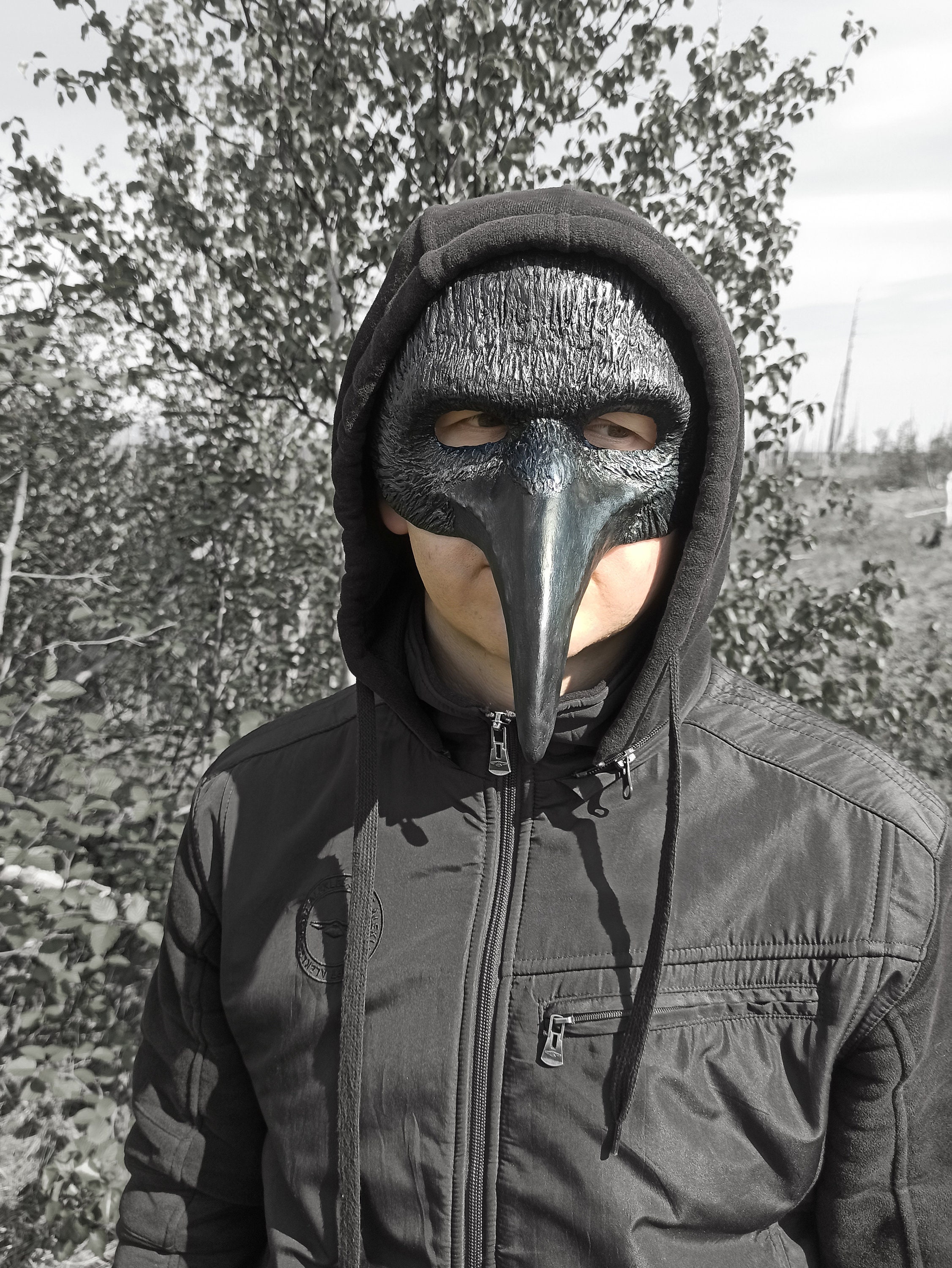 Crow skull face mask for halloween costume. Cosplay mask men. Etsy