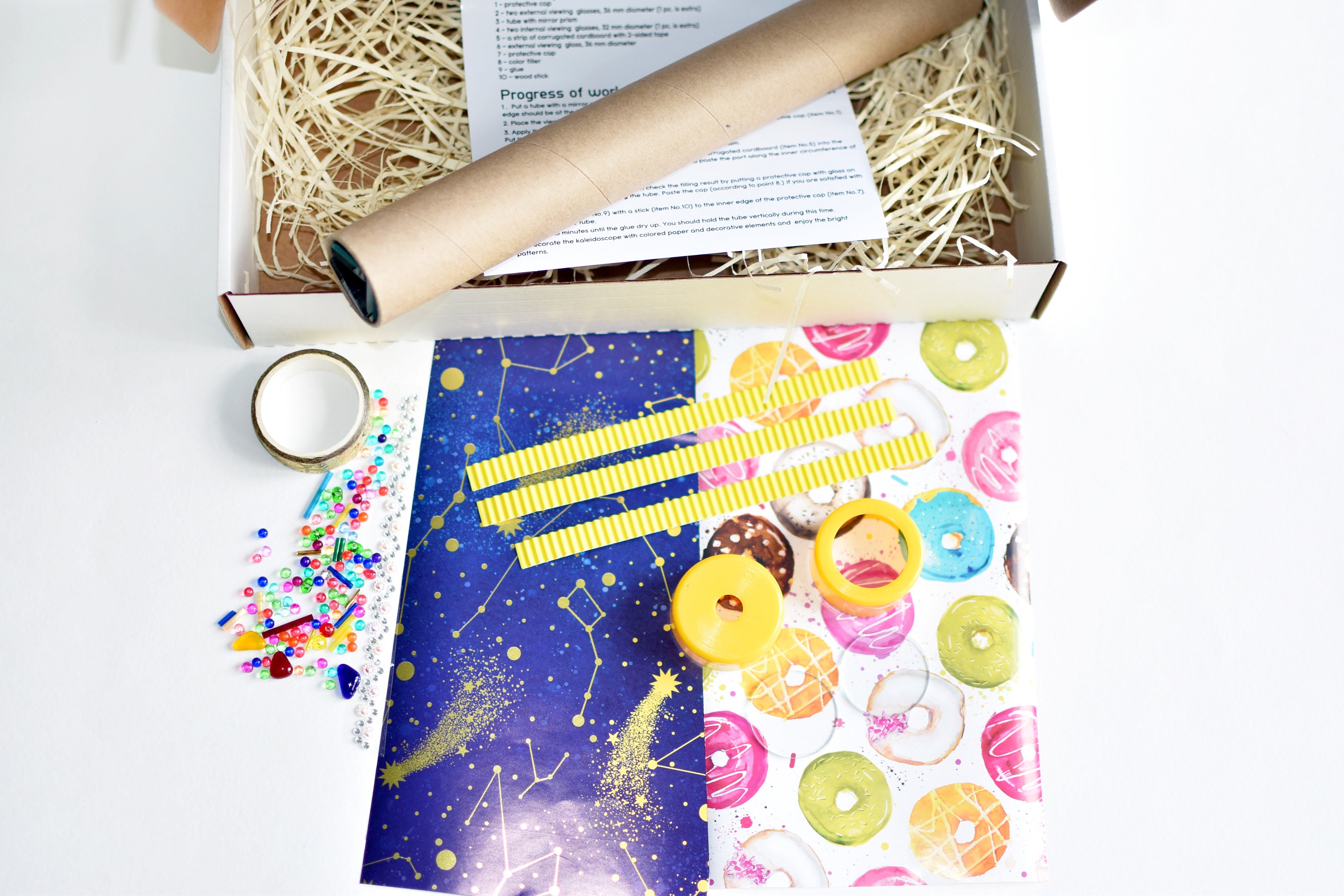 Kaleidoskop Set Aktivitätsbox für Erwachsene. DIY