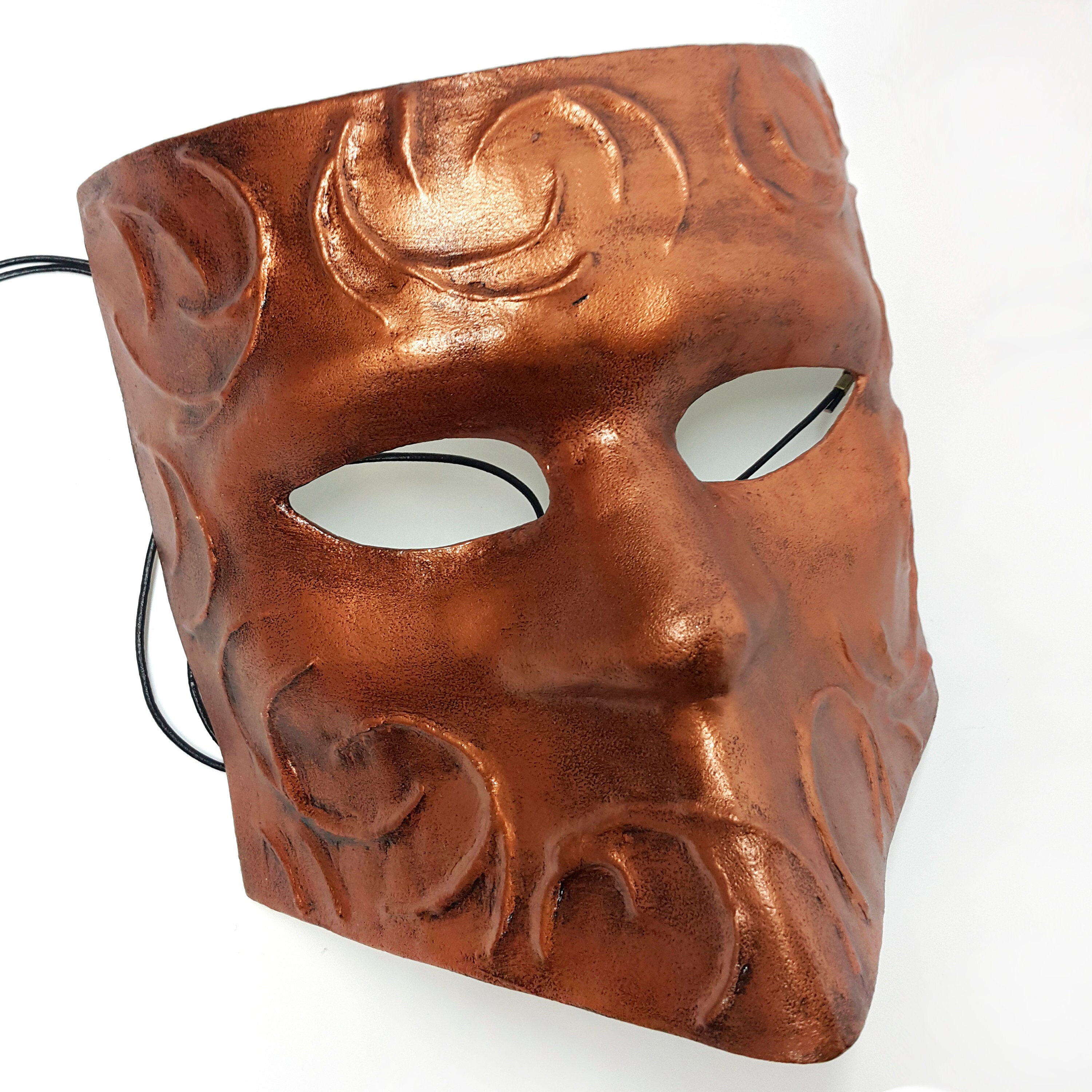 Bauta mask. Copper mask men. Etsy
