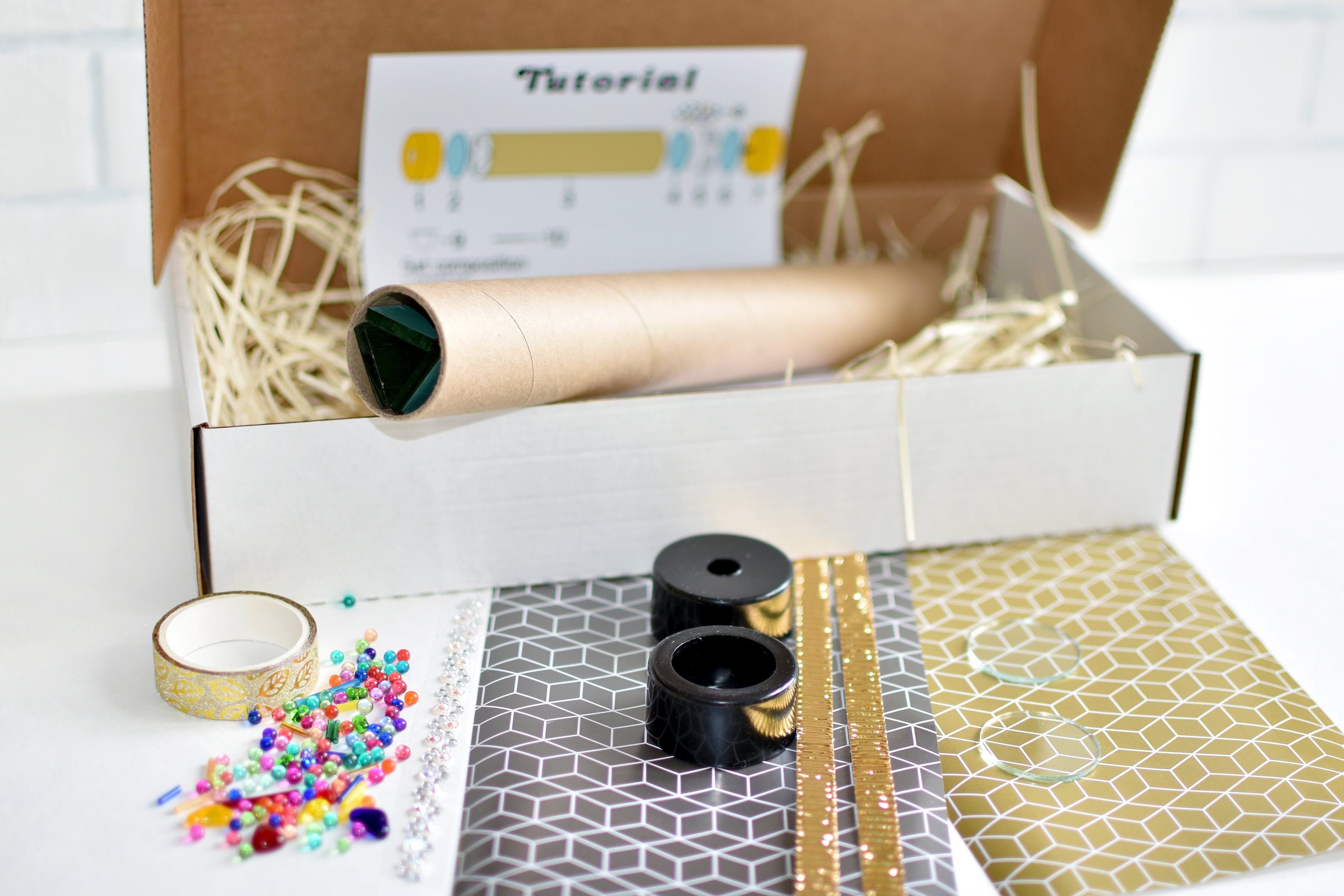 Mystery box. DIY craft kit kaleidoscope. Activity box for Etsy