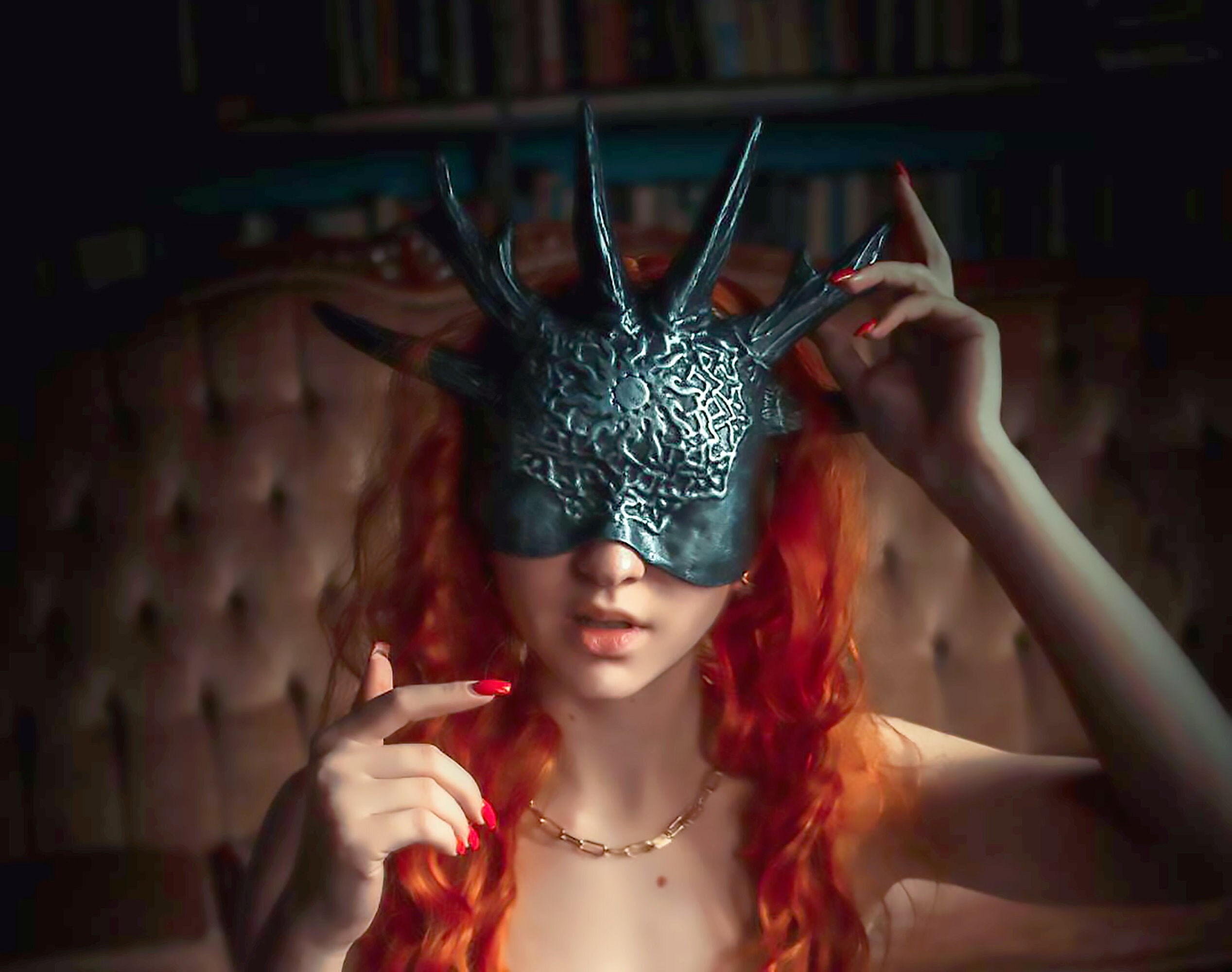 Blind mask. Masquerade mask women for Enchanted Forest Etsy