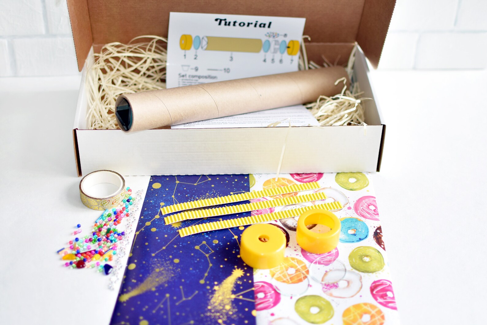 Kaleidoskop Set Aktivitätsbox für Erwachsene. DIY