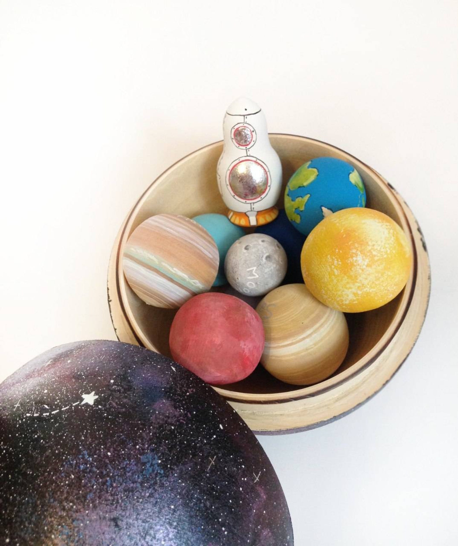 Solar system wooden box Cosmos with and space ship Etsy