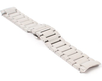 Solid curved end Stainless steel watch bracelet 22mm metal band for samsung Galaxy watch 46mm / GearS3
