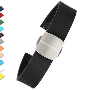 CTS v1 FKM rubber watch strap with Deployment clasp top grade Fluorine rubber band 18mm 19mm  20mm 22mm [Kirowatch]