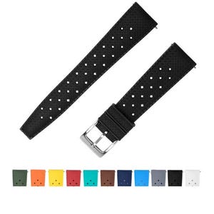 FKM Tropic rubber watch strap high grade Fluorine vulcanized rubber band 18mm 20mm 22mm[Kirowatch]