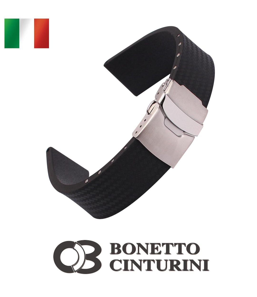 Bonetto Cinturini Italy 400CT 400GT Black Darkblue Watch Strap Vulcanized Rubber Band for 20mm 22mmkirowatch Etsy Canada